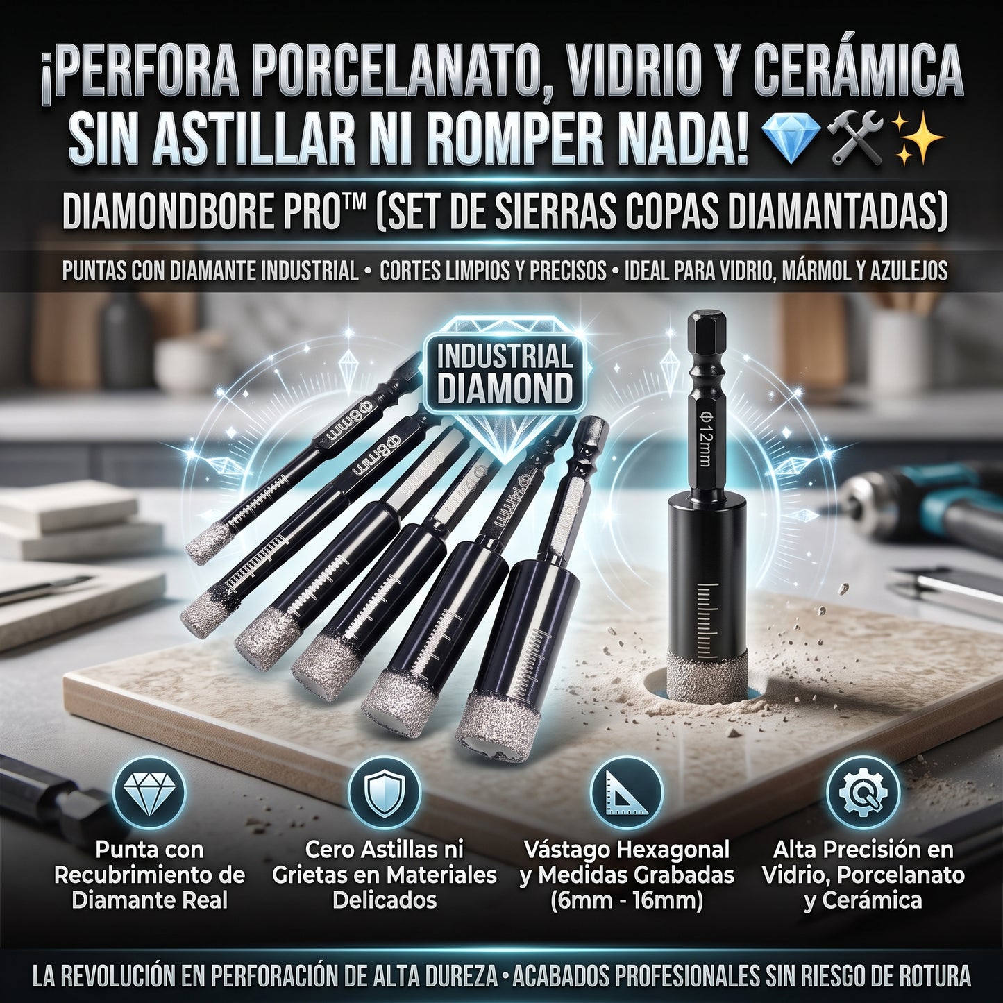 DiamondBore™ Brocas de Diamante para todo tipo de material