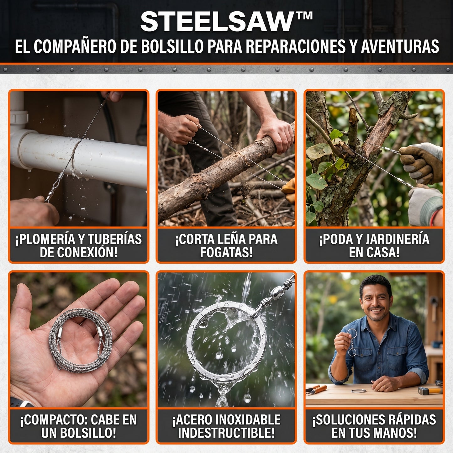 SteelSaw™ Sierra de Alambre de Alta Resistencia