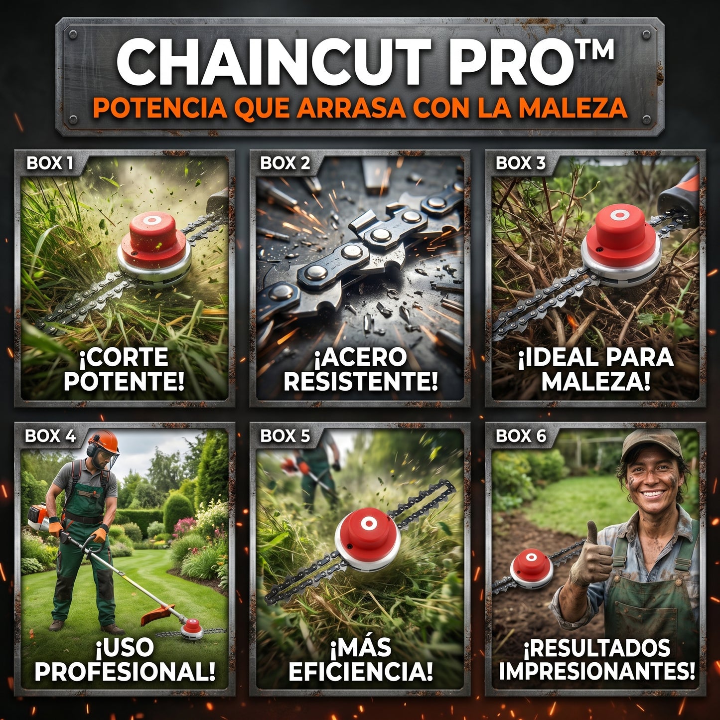 ChainCut PRO™ Cabezal de cadena para guadaña