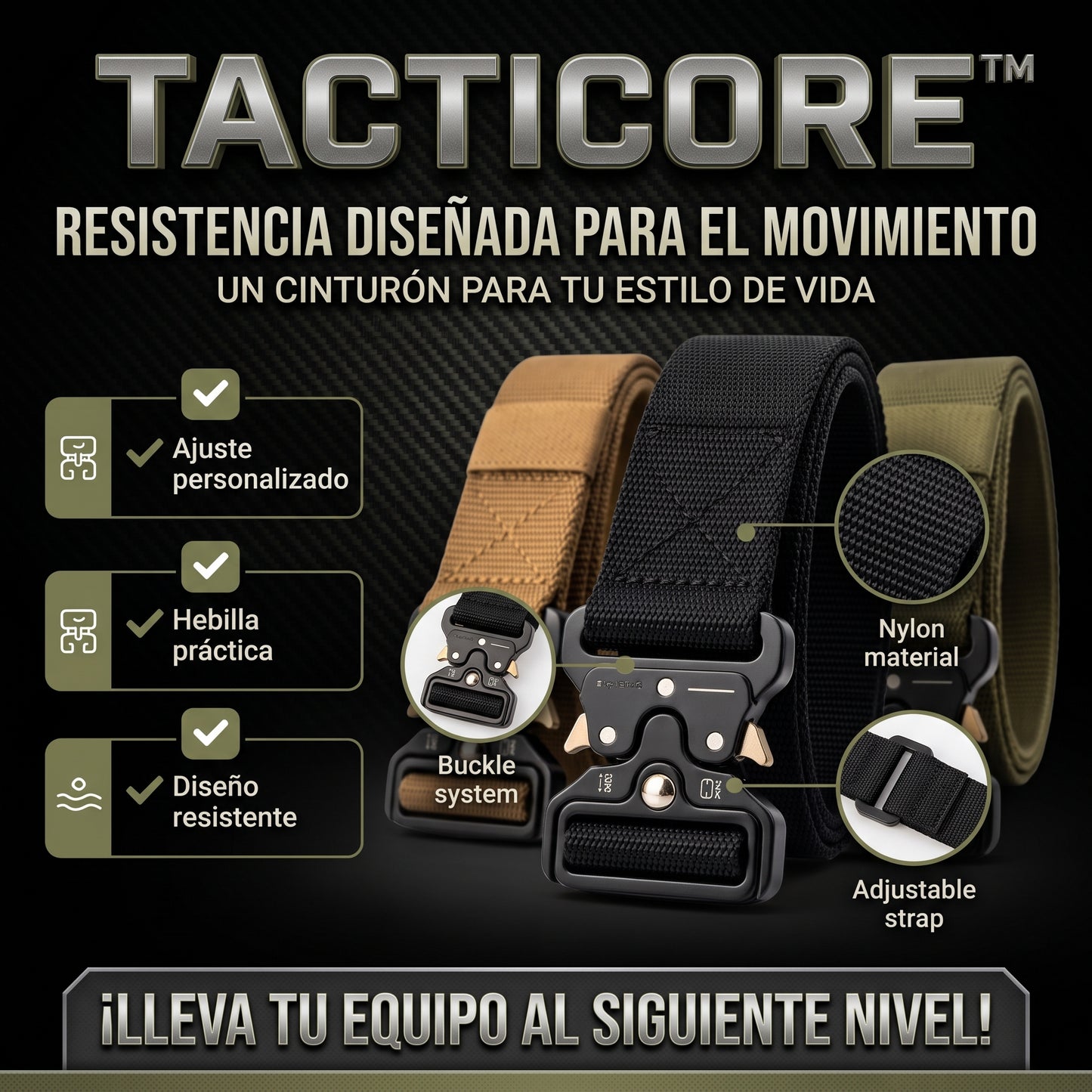 TactiCore™ Belt Cinturón resistente de uso diario
