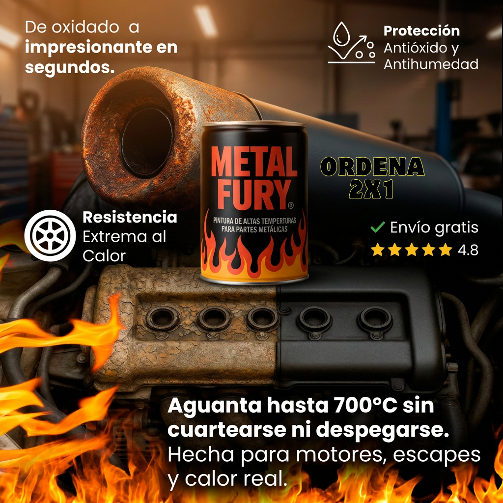 Metal Fury® Blindaje térmico para piezas metalicas ELIMINAOXIDO