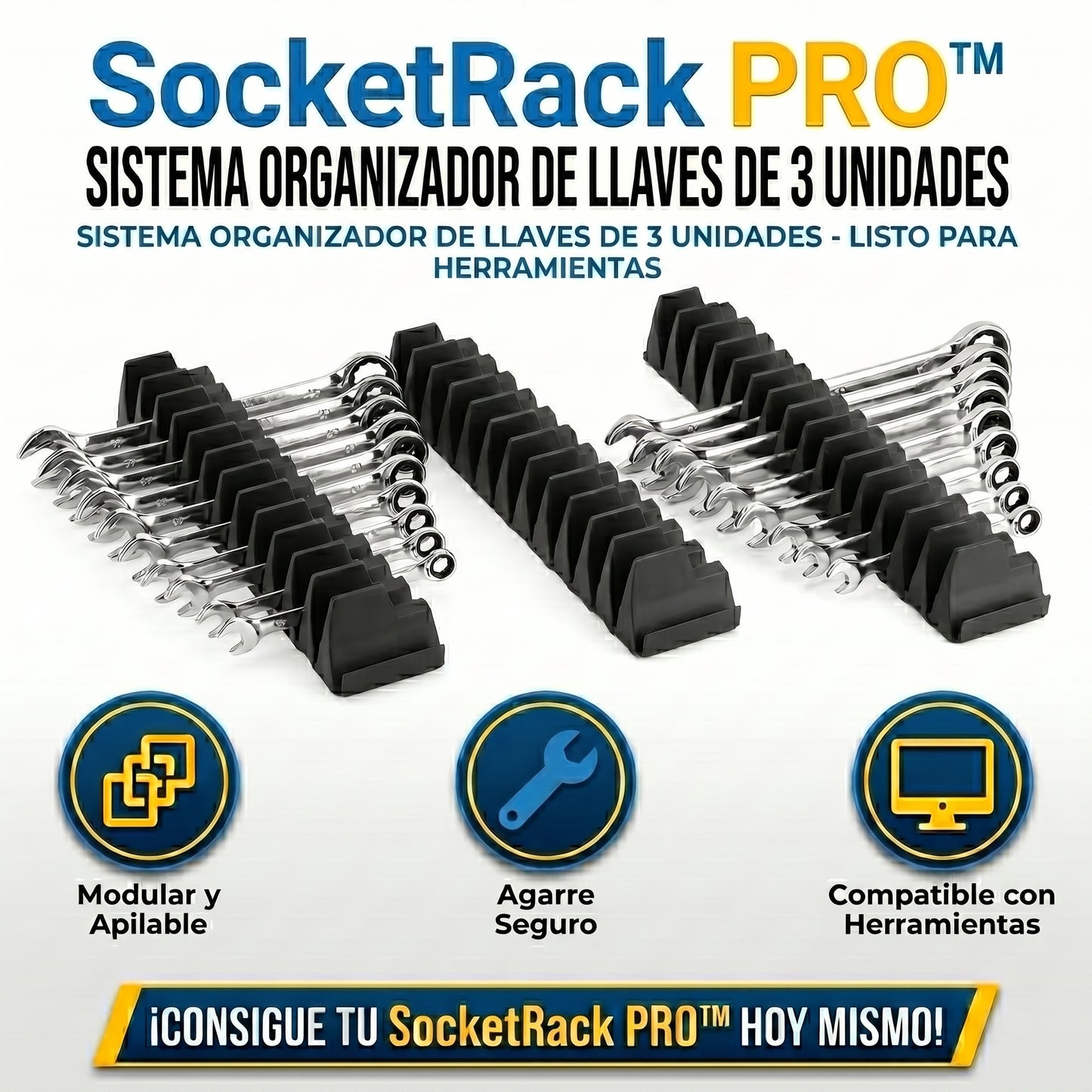SocketRack PRO™ Por 3 unidades