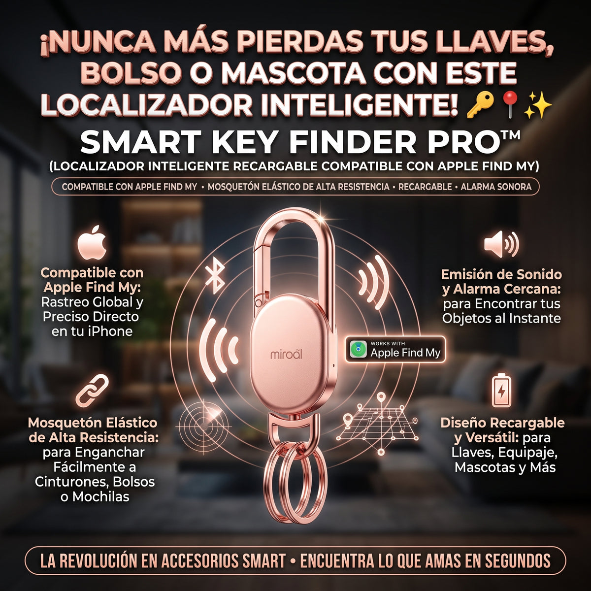 KEY FINDER™ Localizador de Llaves Inteligente y Recargable