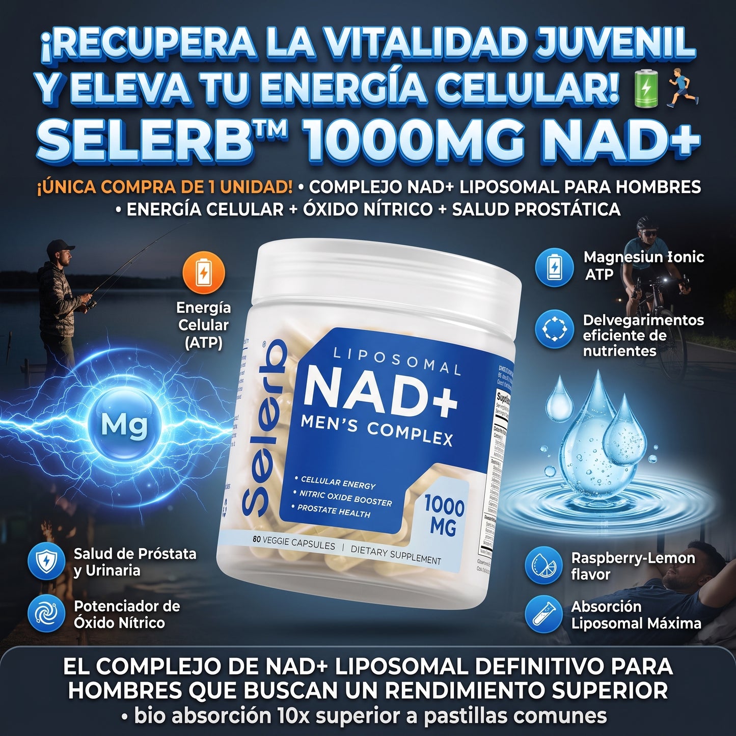 Selerb™ Liposomal NAD+ Men's Complex (1000 mg - 60 Cápsulas )
