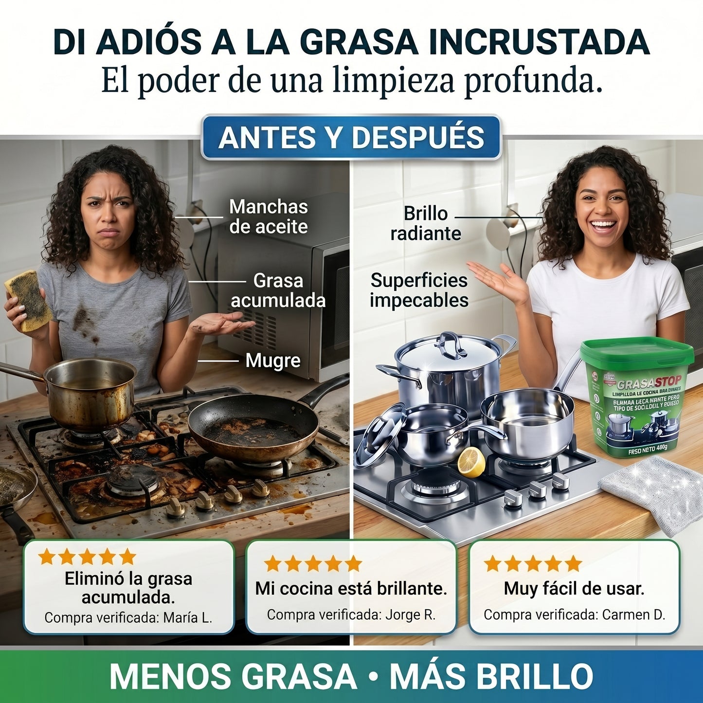 GRASASTOP™ Limpiador multiusos de cocina concentrado