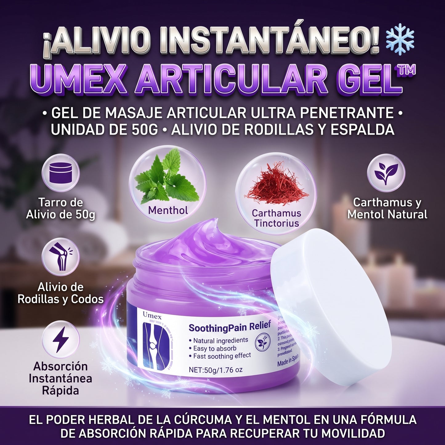 Umex Articular Gel™ Gel de Masaje de Alivio Articular