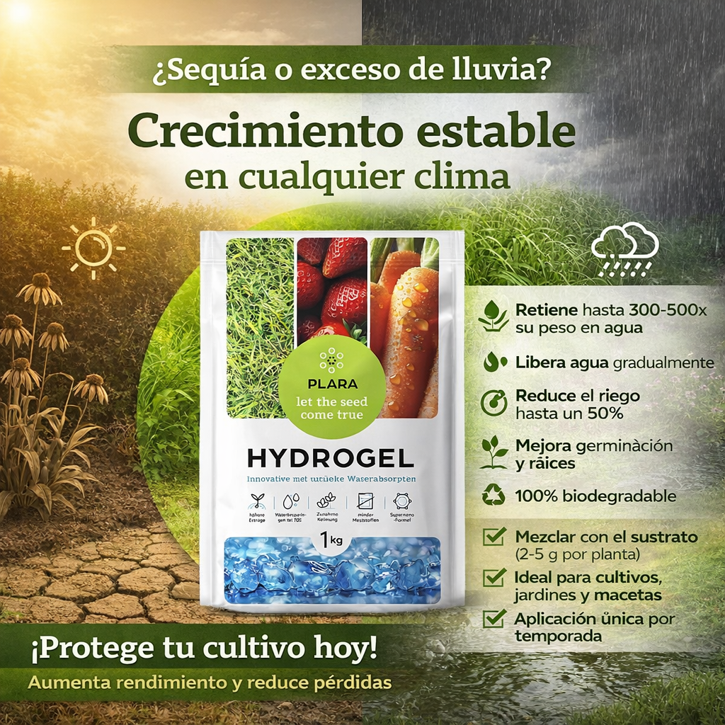 Hidrogel PREMIUM Hidratación estable para tus plantas
