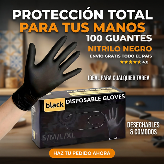 " TOPSAFE "Guantes Nitrilo  Texturizado 8.0gr 100 Uds