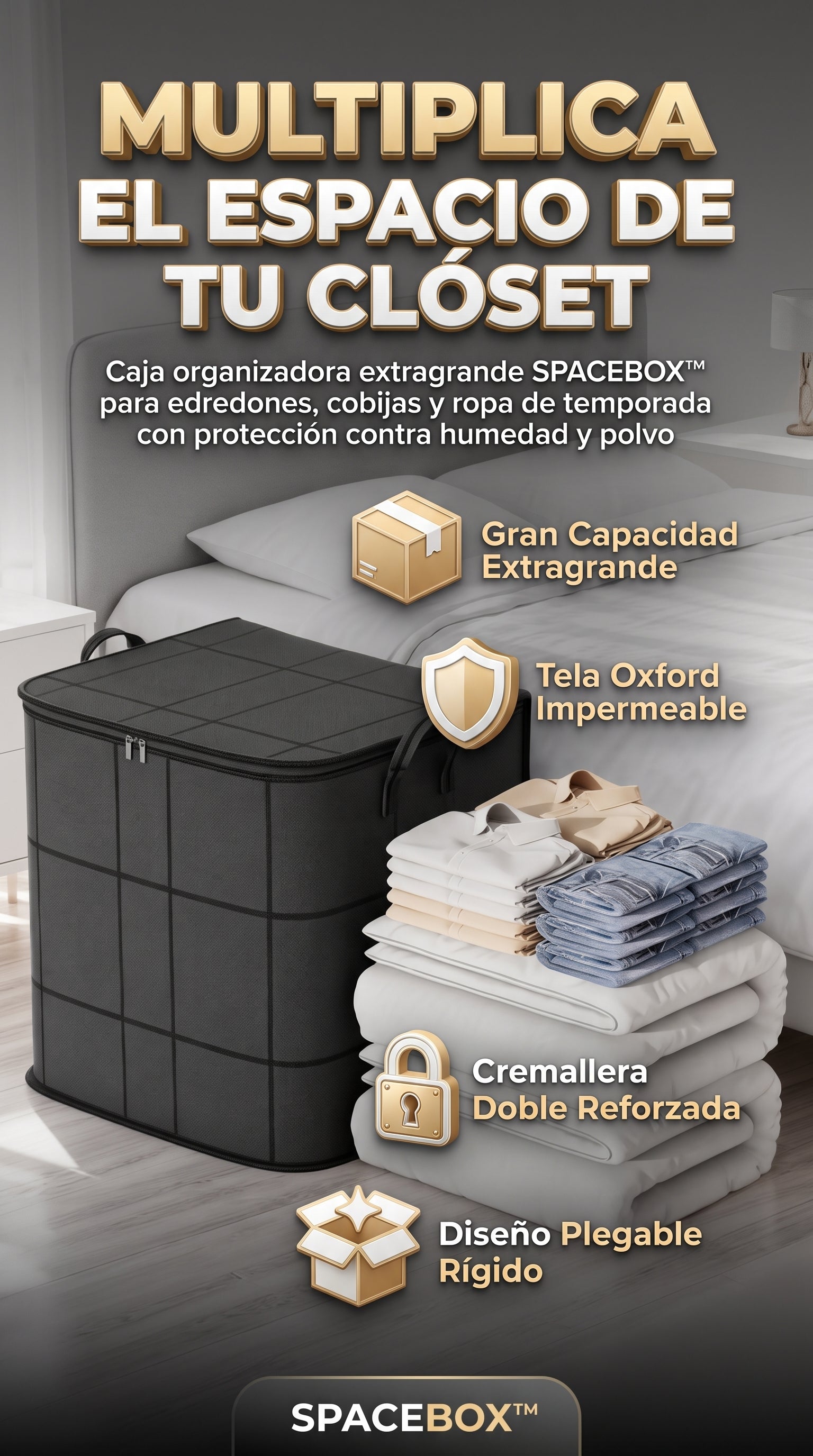 Organizador de ropa 110 litros