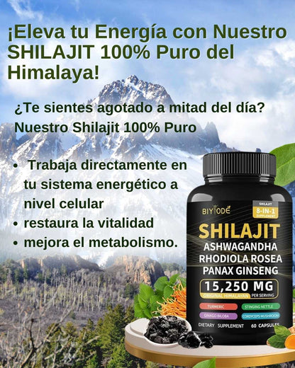SHILAJIT MAX™ 8 EN 1 Fortificado SUBE TU TESTOSTERONA !