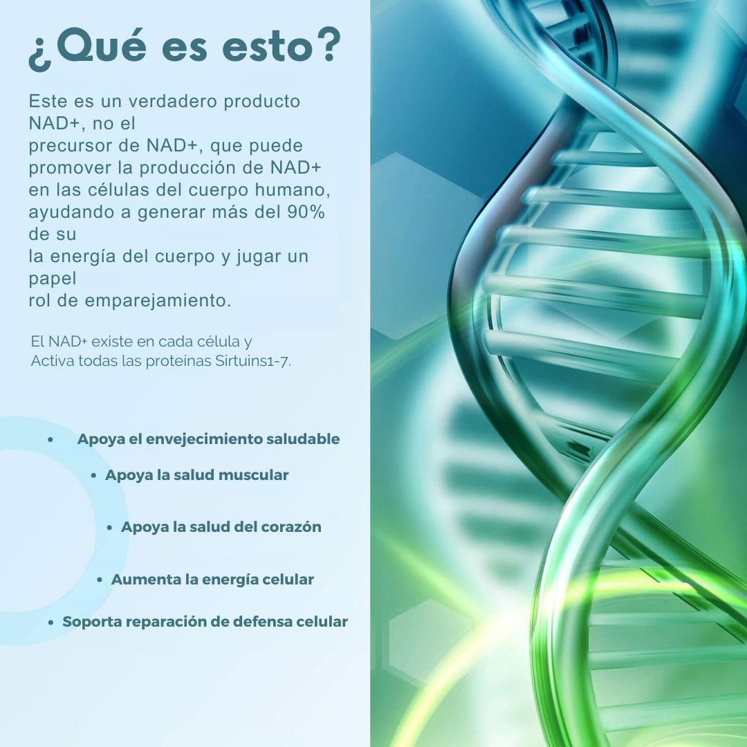 NAD + Resveratrol PREMIUM  - Cápsulas de Reparación Celular Antienvejecimiento y Energía Extra