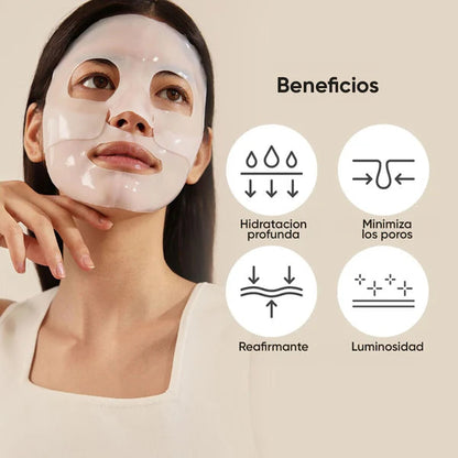10 MASCARILLAS DE BIO-COLAGENO RITTOA® + crema facial 100% collagem gratis