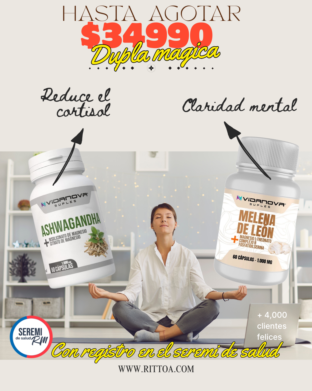 pack MELENA DE LEON FORTIFICADA + ASHWAGANDHA