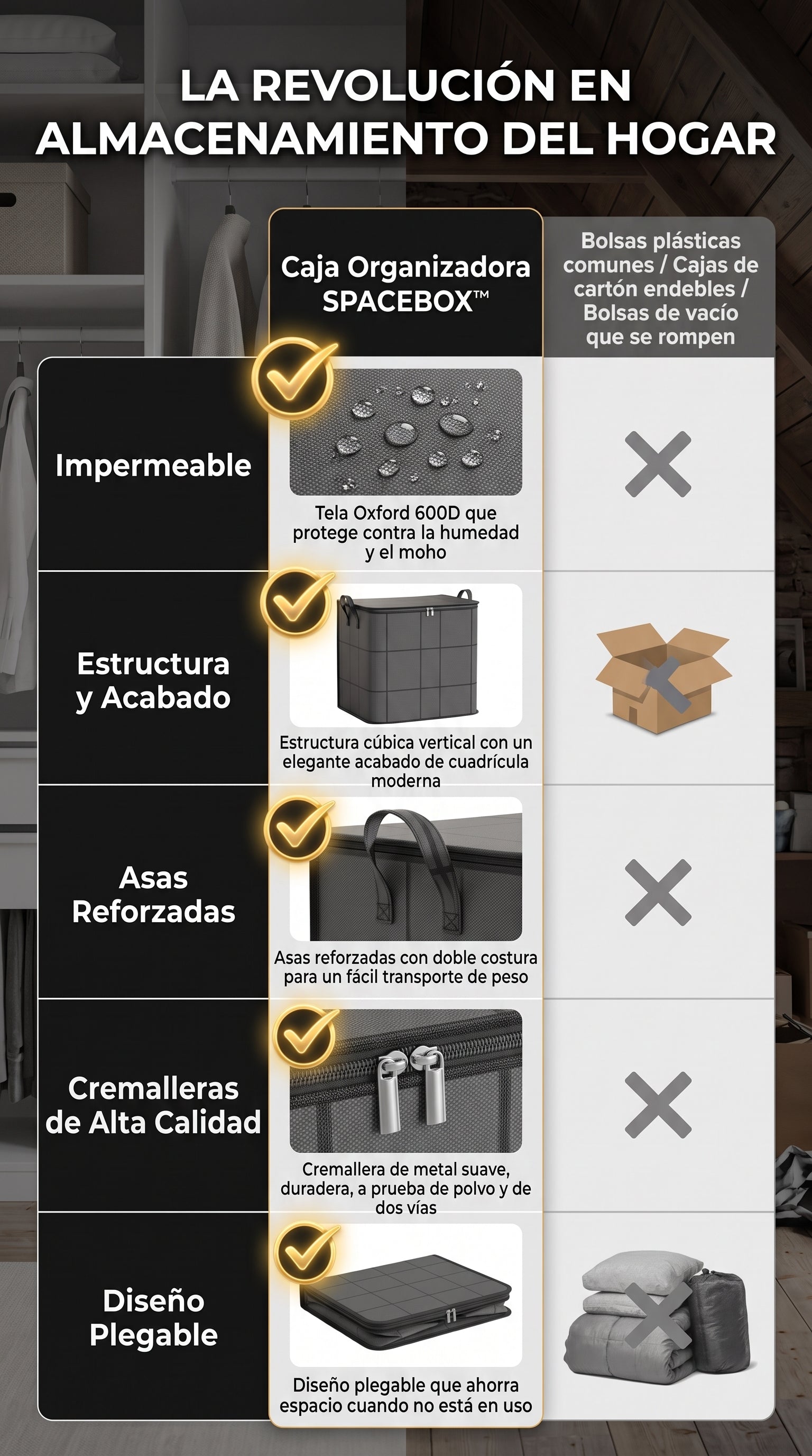 Organizador de ropa 110 litros
