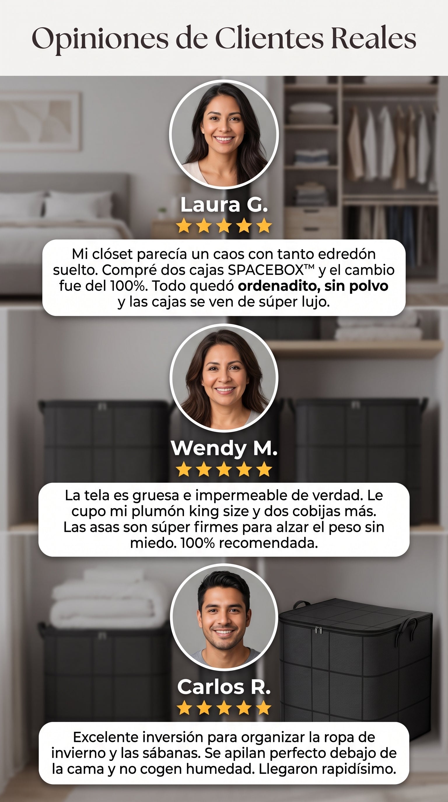 Organizador de ropa 110 litros