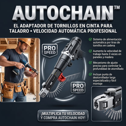 AUTOCHAIN™ Adaptador de Pistola de Tornillos en Cadena para Taladro