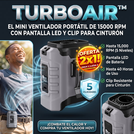 TURBOAIR™ Ventilador de Cintura Portátil lleva 2x1