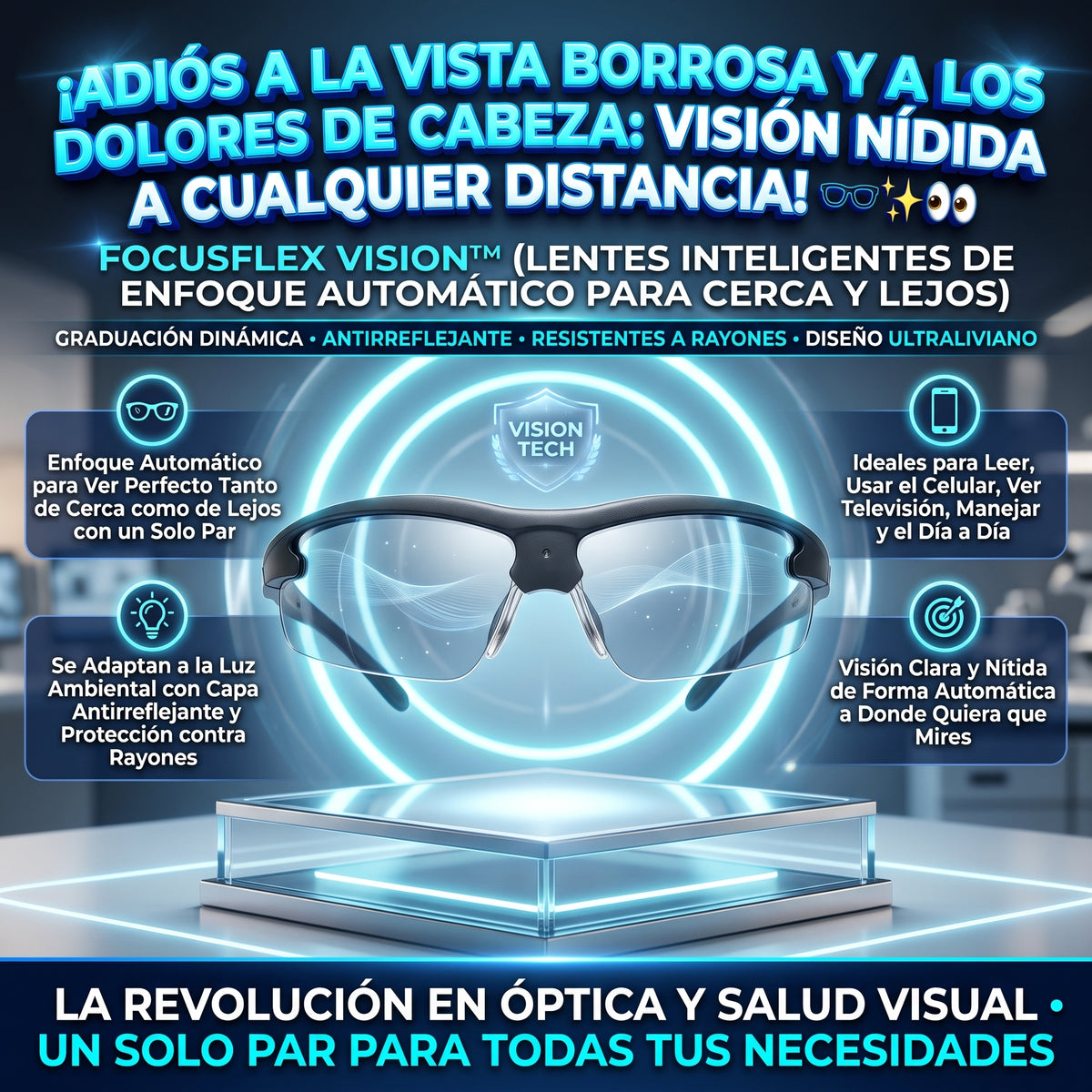 FOCUSFLEX VISION™ Lentes Ajustables de Visión Progresiva