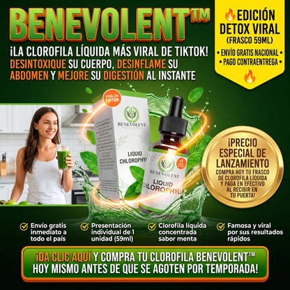 Benevolent Nourishment™ Clorofila Líquida Natural Vegana