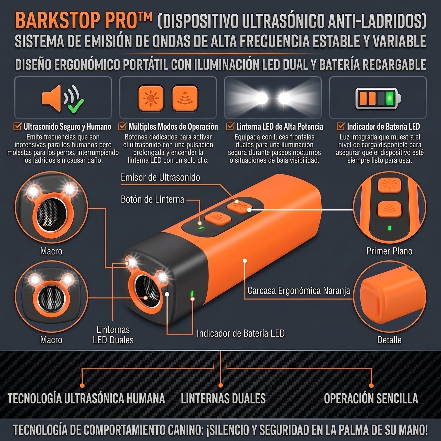 BARKSTOP™ Dispositivo Antiladridos Ultrasónico