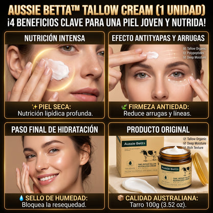 Aussie Betta™ Crema Revitalizante Antiedad de Sebo y Polipéptidos