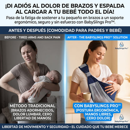 BABYSLINGS™ Portabebés Ergonómico Tipo Bandolera