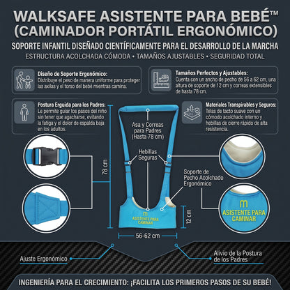 WALKSAFE ASSISTANT™ Caminador Portátil Ergonómico para Bebés