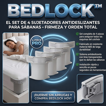 BEDLOCK™ (Set de 4 Piezas) Sujeta Sábanas de Cama