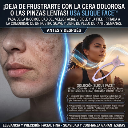 SLIQUE FACE™ Depiladora Facial Manual por Hilo
