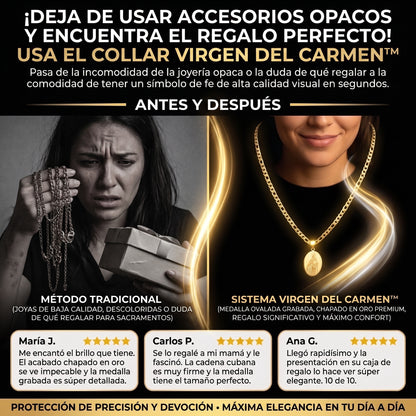 COLLAR VIRGEN DEL CARMEN™ Chapada en Oro