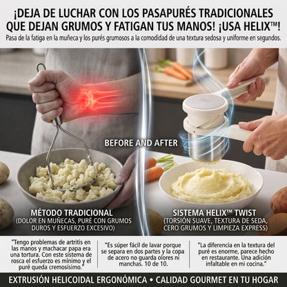 Joseph Joseph Helix™ Prensador Manual de Papa y Verduras