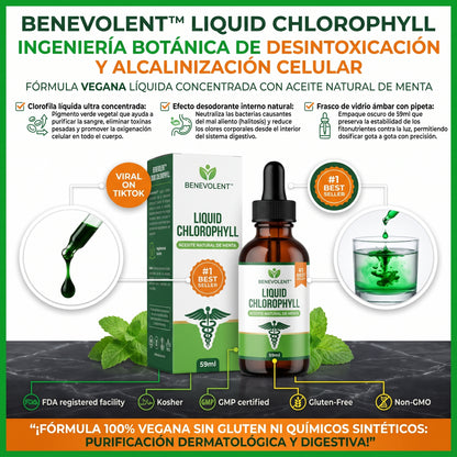 Benevolent Nourishment™ Clorofila Líquida Natural Vegana