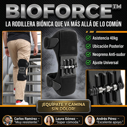 BIOFORCE™ Rodillera Biónica de Soporte Articular con Resortes de Asistencia