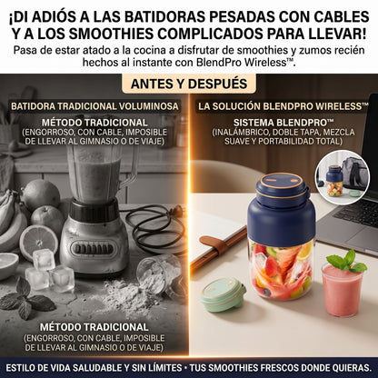 BLENDPRO™ Vaso Licuadora Portátil Inalámbrica Recargable