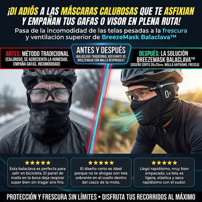 BREEZEMASK BALACLAVA™ Máscara Balaclava Transpirable LLEVA 2X1