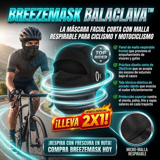 BREEZEMASK BALACLAVA™ Máscara Balaclava Transpirable LLEVA 2X1