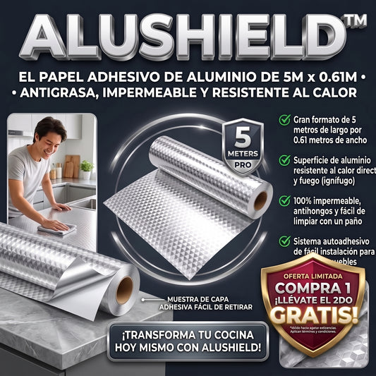ALUSHIELD™ Papel Adhesivo de Aluminio Protector Antigrasa