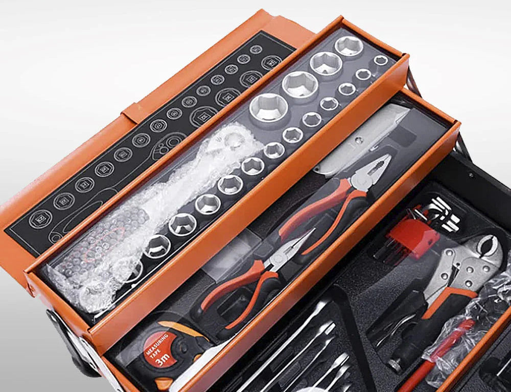 CAJA DE HERRAMIENTAS MAX PROFESIONAL  DE 3 NIVELES | INCLUYE 85 PIEZAS 🛠️