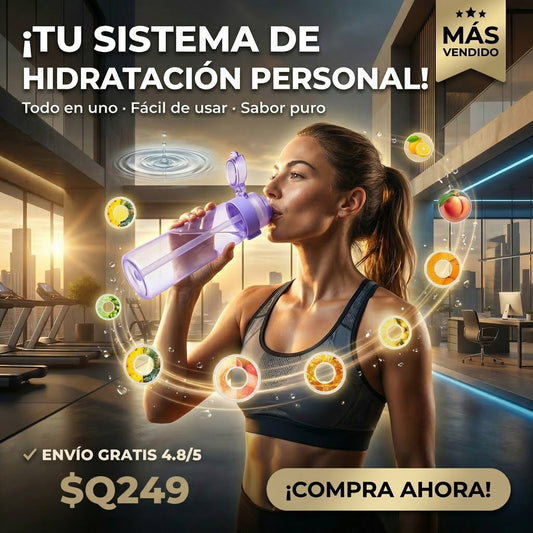 AirSip Pro 3X™ Botella De Agua Con Cápsulas Saborizadas