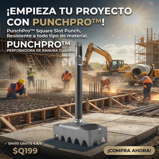 2 x 1 PunchPro™ Perforadora De Ranuras Cuadradas, Resistente  todo tipo de material