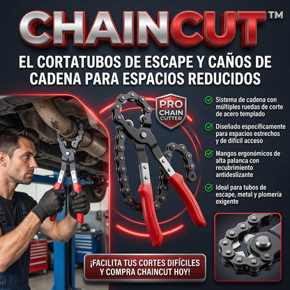 CHAINCUT™ Cortador de Tubos de Escape y Caños por Cadena