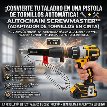 AUTOCHAIN™ Adaptador de Pistola de Tornillos en Cadena para Taladro
