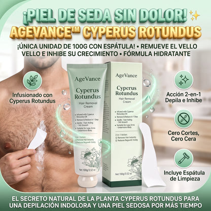Cyperus Rotundus AgeVance™ Crema Depilatoria e Inhibidora del Vello