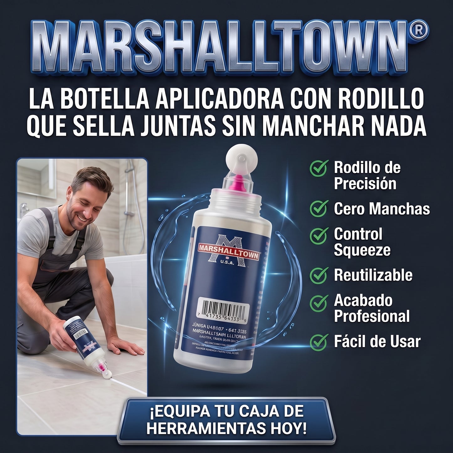 MARSHALLTOWN® Herramienta aplicadora de sellador de juntas