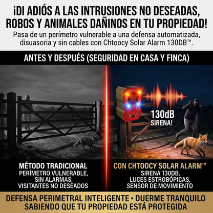 CHTOOCY™ Alarma Solar de Movimiento 130dB, IP65