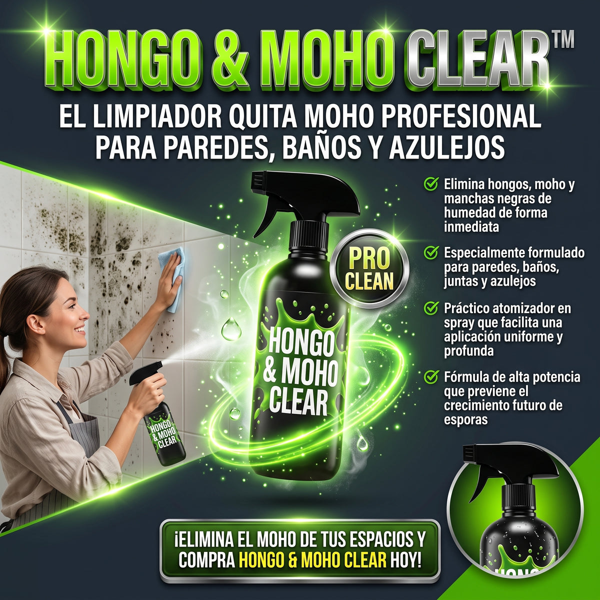 HONGO & MOHO CLEAR™ Limpiador Quita Moho y Hongos