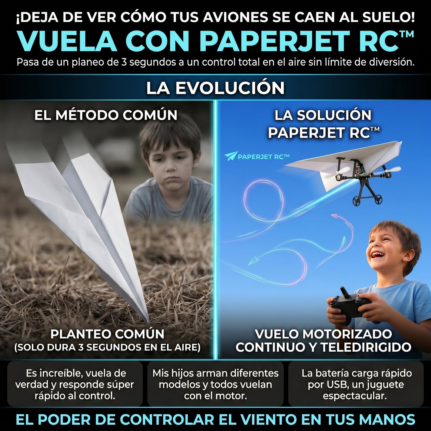 PaperJet RC™ Kit De Avión Por Control Remoto