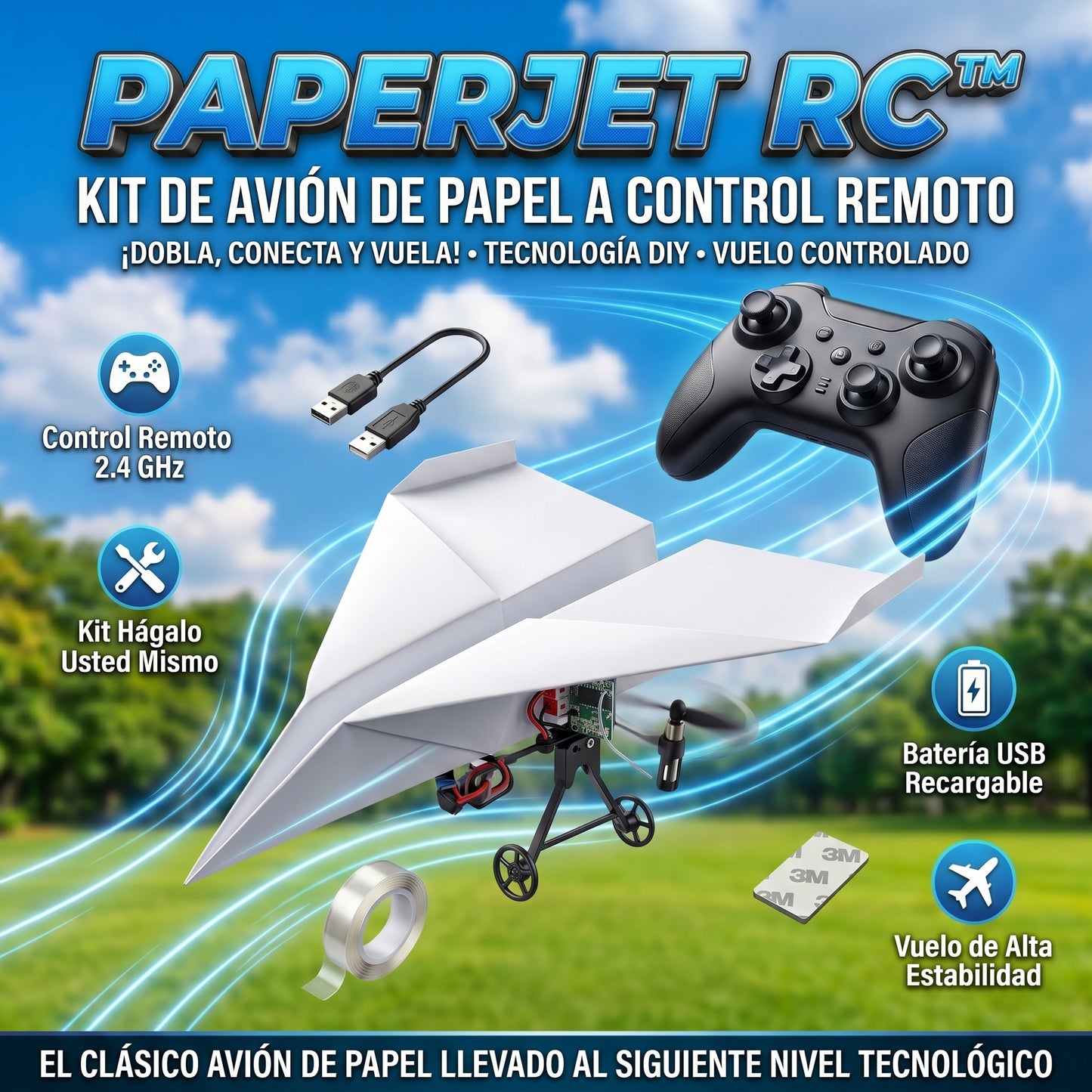 PaperJet RC™ Kit De Avión Por Control Remoto