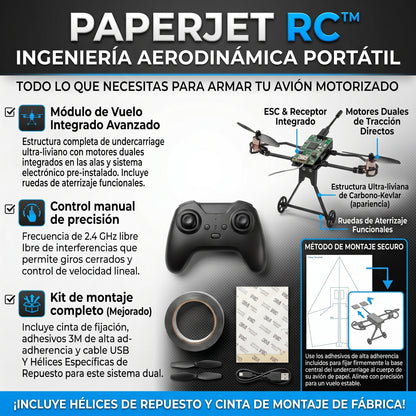 PaperJet RC™ Kit De Avión Por Control Remoto