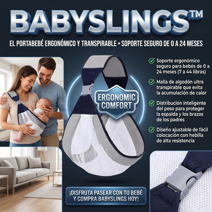 BABYSLINGS™ Portabebés Ergonómico Tipo Bandolera